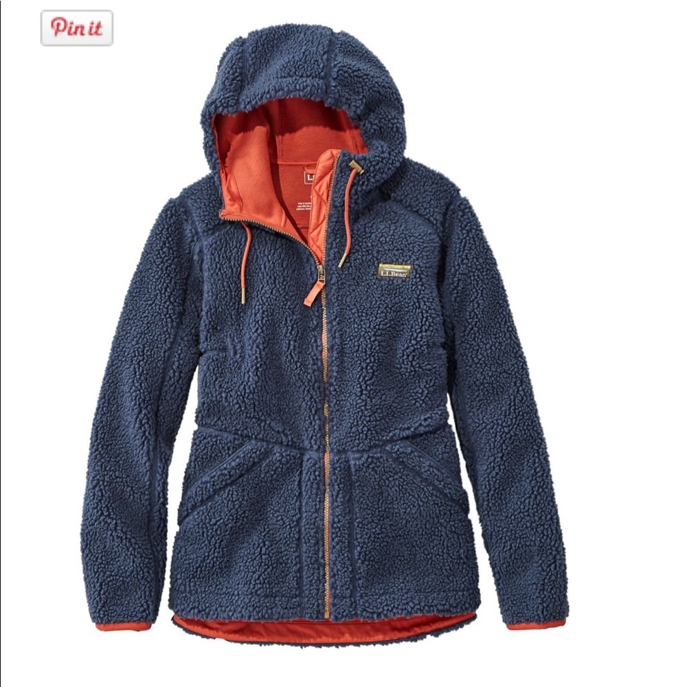 Women’s Mountain Pile Fleece zip up LL Bean hoodie